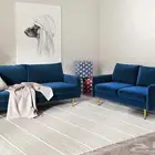 طقم كنب مخمل مكون من كنبة ثلاثي و ثنائي صناعة صينية