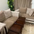 مجلس كنب للبيع حبتين ثلاثي و4 حبات ثنائي وحبتين مفرد