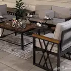 جلسات خاريجيه تقم 7اشخاص حديد خشب سويدي