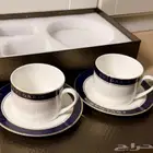 طقم اكواب وصحون بولغري و هرمز و لويس فيتون مع طفاية هرمز