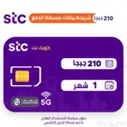 انترنت 210 قيقا شهر كامل