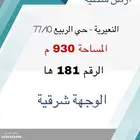 للبيع ارض حي الربيع مساحة كبيرة