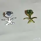 بروشات سيفين و نخلة ذهبي وفضي