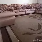 كنب غرفتين   ستارتين   فرشتين   طقم طاولات خشب