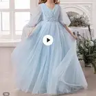 فساتين لون أزرق