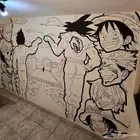 رسم جدارية انمى على الحيط