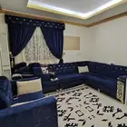 مجلس كنب فاخر مع ستارة حالة ممتازة في جدة 1350 ريال