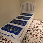 سرير خشب نفر واحد او نفر ونص الون ابيض جديد