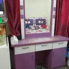 2 pcs single Bed with dressing table and side table