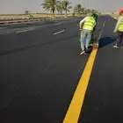 تخطيط اسفلت _سفلته _حواجز خرسانية