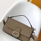 شنطة فندي جودة مطابقة Fendi baguette dove gray