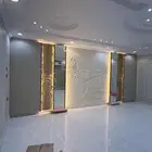 ديكور مجلس حفر مع مريات مع بديل الصخر والشيبورد
