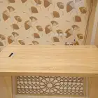 مكتب جديد لم يتم استخدمه مع قطعتين ادراج ودولاب