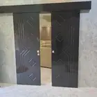 الدهانات ابواب خشب زيتي اللون ار