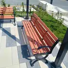 كراسي الحدائق مقعد خشبي للحدائق الخارجية