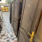 ابواب خشب مستخدمه وابواب المنيوم ا حديد جديد للبيع