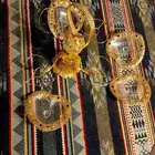 استناد حلويات واغراض اخرى.4 اطباق الون ذهبي للحفلات