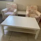 2كنب مفرد   طاولة قهوة   طاولة خدمة