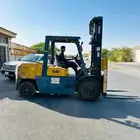للإيجار اجار روافع شوكيه جميع المعدات يومي شهري سنوي بسائق
