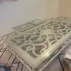 اثاث مستخدم طاولة رخام و طاولة تلفزيون و طاولة رخام