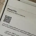 (iPhone 17 pro) لون برتقالي جديد ماله اسبوع (256 غيغا)