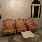 3 كراسي مدخل مع طاوله