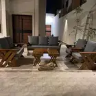 جلسة خارجية خشب طبيعي للحدائق