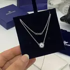 سلسال عنق نسائي سوار فسكي مع الملحقات