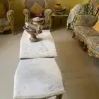 كنب تركي وطاوله رخام وسرير