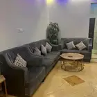كنب نظيف مع خداديات توه مغسول فيه قطع بزاويت الكنب ويخيط