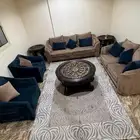 مجلس شبه جديد مع الطاولات 3 خشب فنتج عتيق