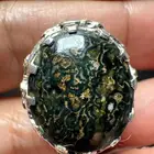 خاتم فضة عيار 950 صياغة بوساني يدوي مبطن عقيق يماني نوادر