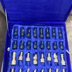 شطرنج نادر من الرخام الباكستاني الطبيعي ((قطعه واحد فاخره))