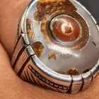 خاتم فضة بحجر العقيق اليماني داوودي صياغة غلام