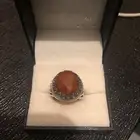 خاتم فضة بفص عقيق يمني صيغة إيرانية