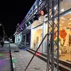 ترانس المنيوم مع ليزرات افتتاح محلات سيتي كلر ناطح السحاب