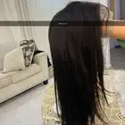 باروكة شعر طبيعي كثيف والطول وسط