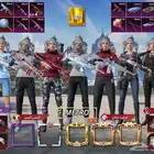 حساب ببجي دبل كرو احمر وابيض