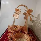 استند فناجيل قهوه وشاهي لون ذهبي نظيف جدا و عصارت فواكه