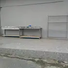 طاولات استيل مع رف استيل