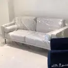 كنب من اشلي للبيع واثنين صوفا فراديه من ابيات ابجور