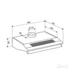 تصفية جليم غاز شفاط مروحة فرن أفقي مدمج 90 سم ستيل جديد