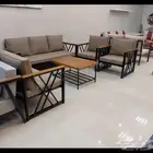 جلسات_خارجيه طقم 7 شخص اسنفج اصلي وحديد قوي خشب