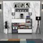 كوفي كورنر خشب ابيض ورمادي موردن - RC04