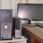 عدد 2 كمبيوتر مكتبي دل و طابعه كنون و شاشته سمسونق و دل