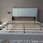 سرير 200 150 جديد اللون رمادي