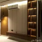 تصميم ديكورات داخليه فخامة خلفيات شاشه بلازما ومداخل مرايا