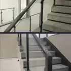 درابزين درج حديد مع قزاز جديد تم فكه لتغيير ديكورات الفله