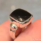 خاتم فضه بحجر عقيق يمني جزع مقاس 20