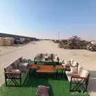 جلسات خارجية - كراسي حديد - كراسي خشب